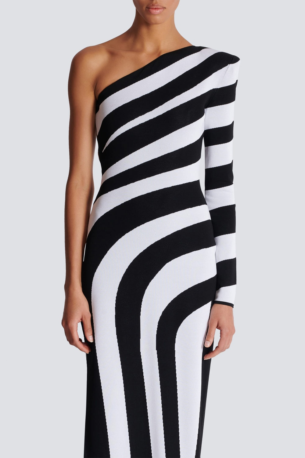 Flowering Girl Women Astrid Stripe Asymmetrical Maxi Bandage Dress