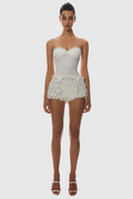 Atici Lace Strapless Corset - White