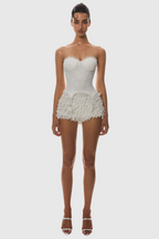 Atici Lace Strapless Corset - White