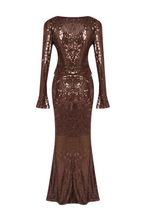 Flowering Girl Women Aubelin Sequin Two Piece Set - Brown
