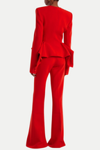 Flowering Girl Women Audith Ruffled Blazer Two Piece Set