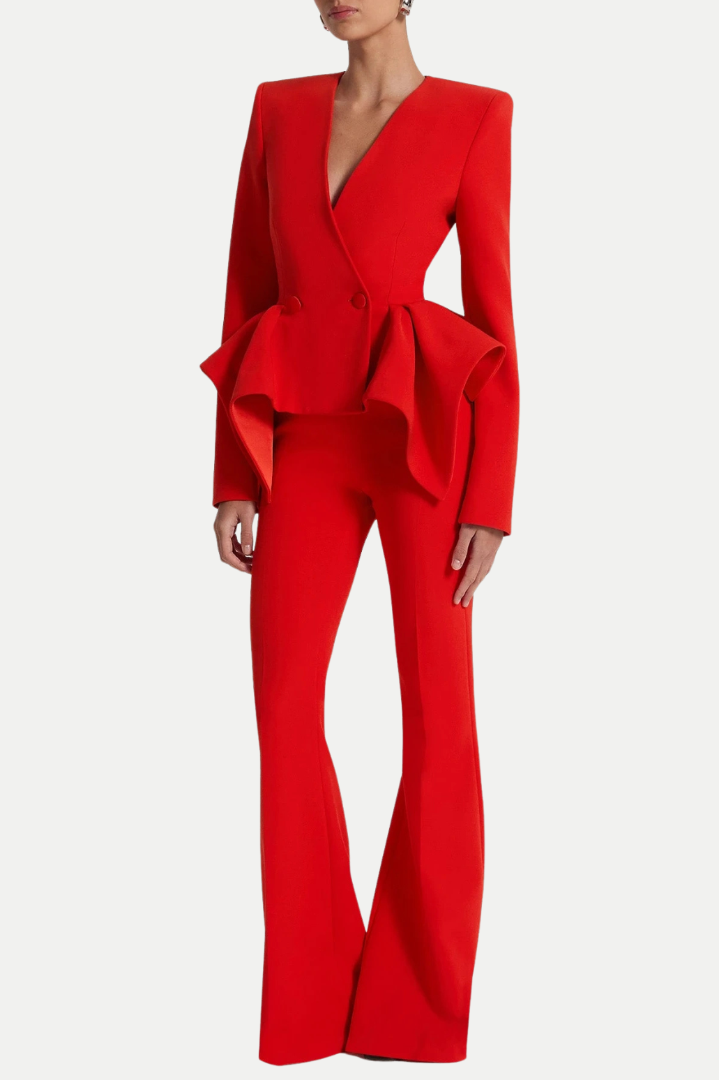 Flowering Girl Women Audith Ruffled Blazer Two Piece Set