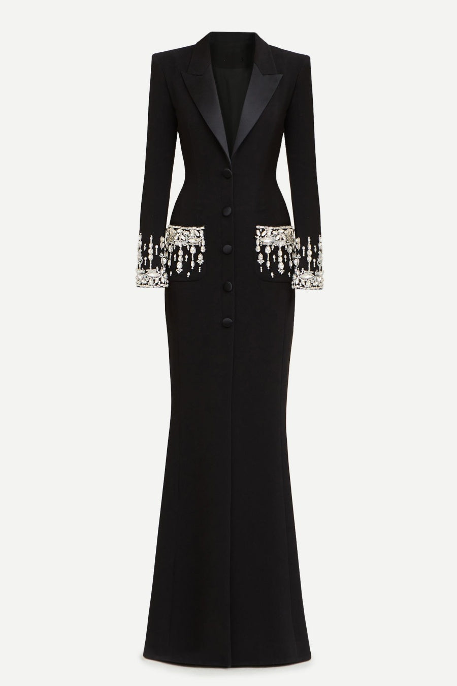 Flowering Girl Women Aurora Crystal Embellished Blazer Maxi Dress