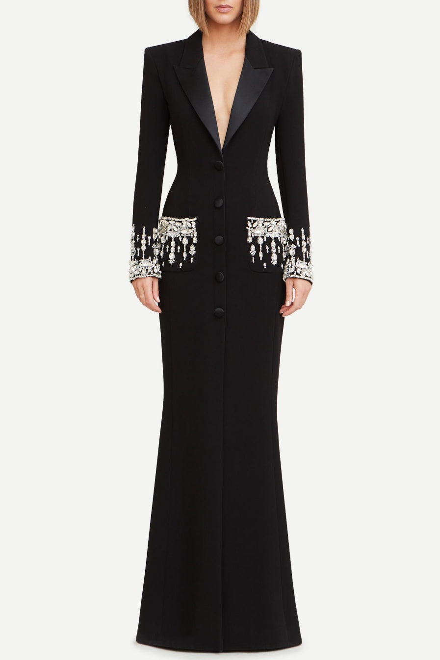 Flowering Girl Women Aurora Crystal Embellished Blazer Maxi Dress