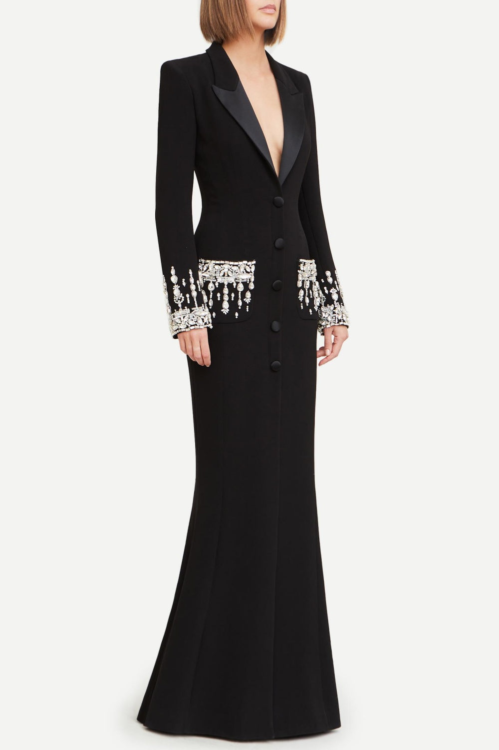 Flowering Girl Women Aurora Crystal Embellished Blazer Maxi Dress
