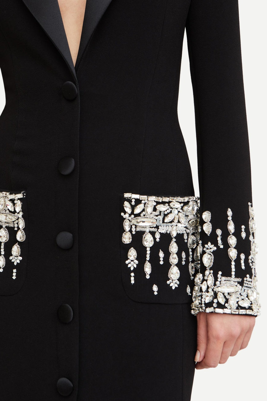 Flowering Girl Women Aurora Crystal Embellished Blazer Maxi Dress