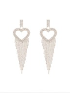 Flowering Girl Women Rory Heart Tassel Earrings