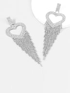 Flowering Girl Women Rory Heart Tassel Earrings