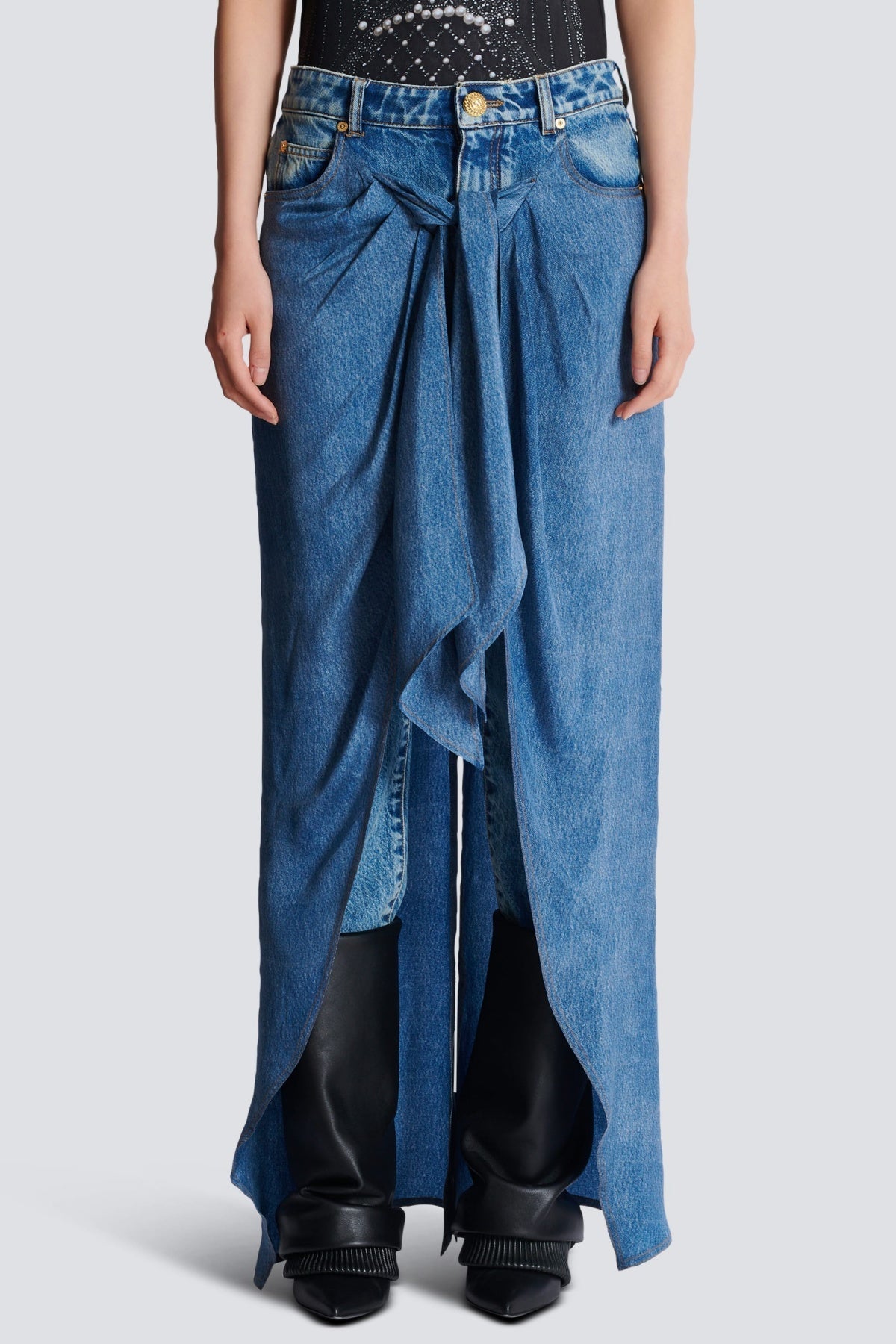 Flowering Girl Women Austyn Jeans With Draped Skirt