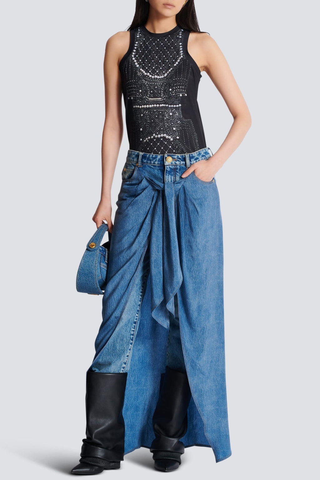 Flowering Girl Women Austyn Jeans With Draped Skirt