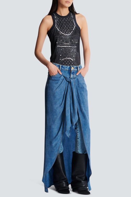Flowering Girl Women Austyn Jeans With Draped Skirt