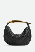 Flowering Girl Women Avianna Weave Metal Handbag - Black