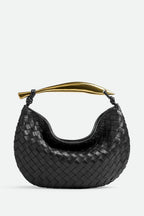 Flowering Girl Women Avianna Weave Metal Handbag - Black