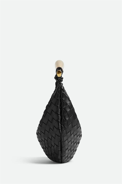 Flowering Girl Women Avianna Weave Metal Handbag - Black
