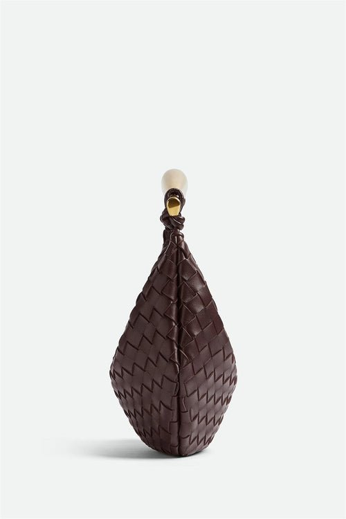 Flowering Girl Women Avianna Weave Metal Handbag - Chocolate