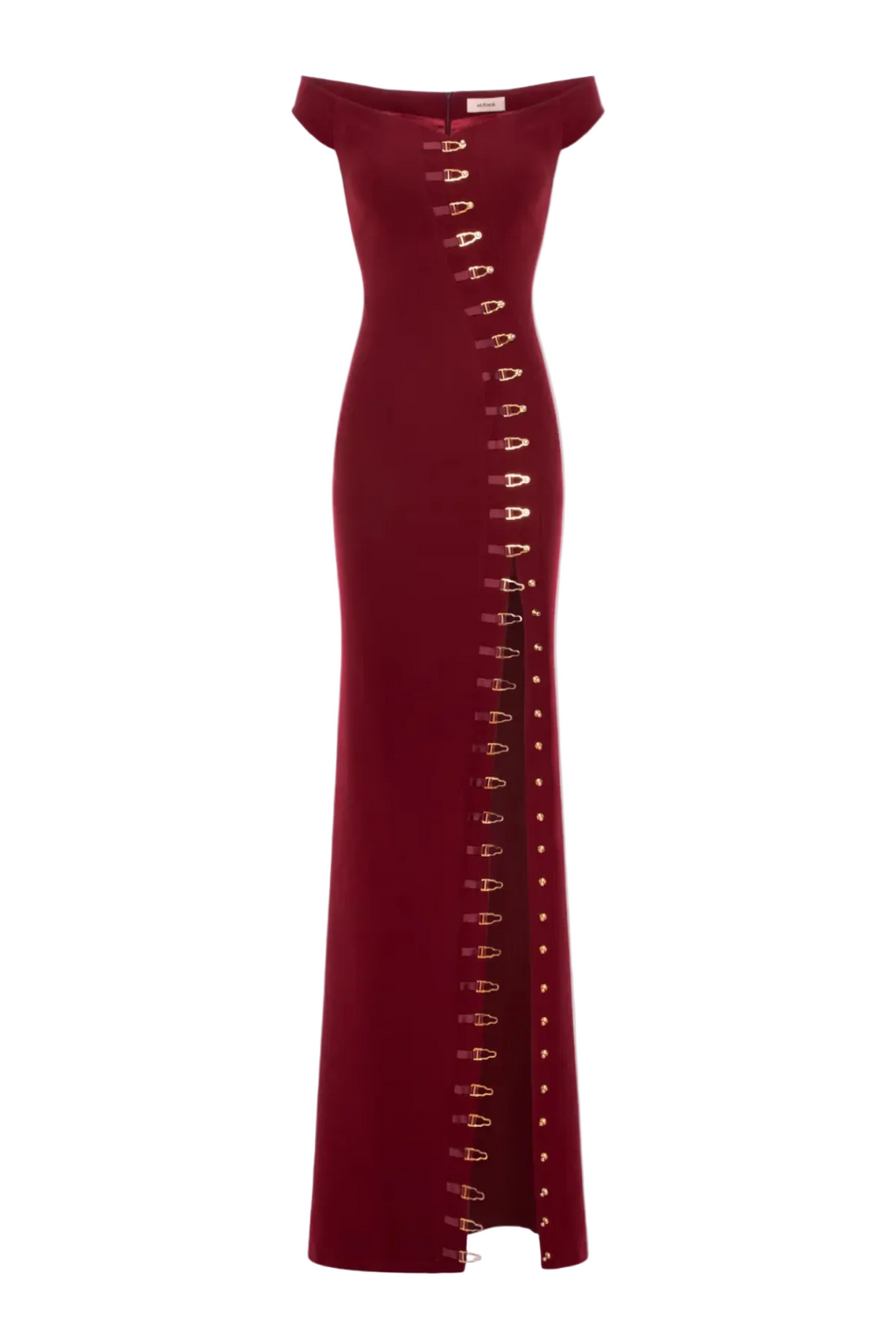 Flowering Girl Women Axela Off Shoulder Split Maxi Dress - Red