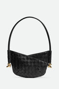 Flowering Girl Women Azalea Weave Mini Shoulder Bag - Black