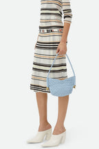 Flowering Girl Women Azalea Weave Mini Shoulder Bag - Blue