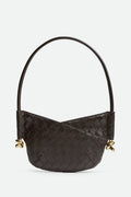 Flowering Girl Women Azalea Weave Mini Shoulder Bag - Chocolate