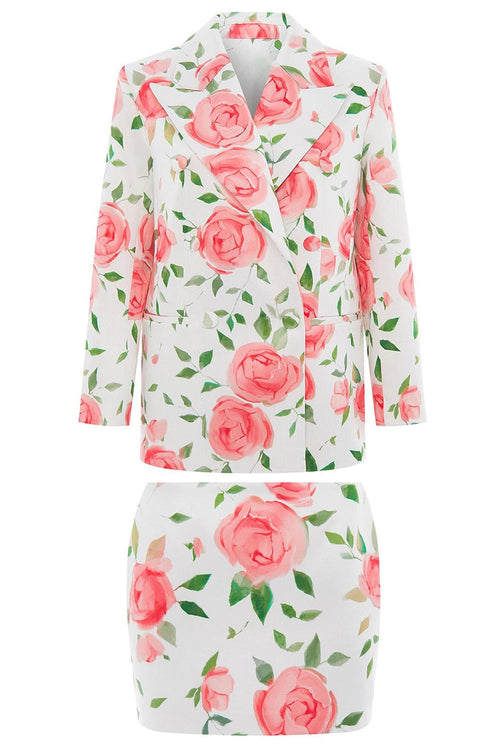 Flowering Girl Women Azaria Floral Printed Blazer Set