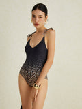Leopard Print One-Piece Swimsuit