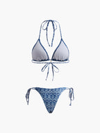 Printed Adjustable Strap Bikini Set
