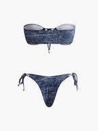 Vintage Strapless Bikini Set