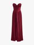 Flowering Girl Women Pleated Slim Tube Maxi Dress