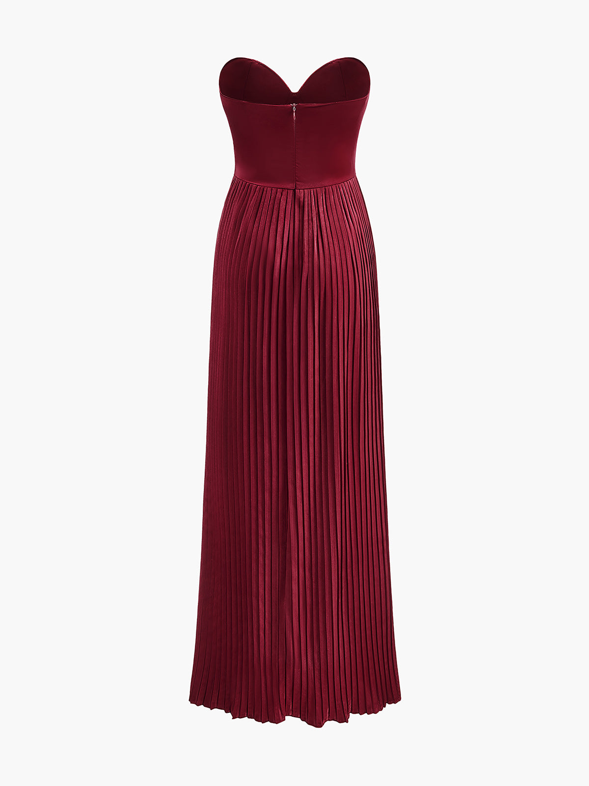 Flowering Girl Women Pleated Slim Tube Maxi Dress