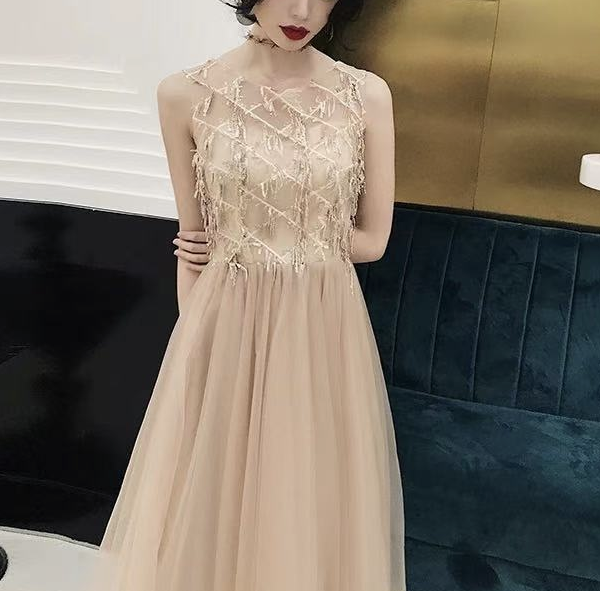 Flowering Girl Women Gold Sequin Homcoming Dress