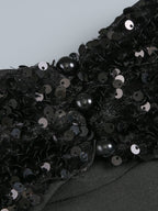 Flowering Girl Women Sequin Embellishments Slit Maxi Dress