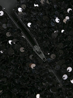 Flowering Girl Women Sequin Embellishments Slit Maxi Dress