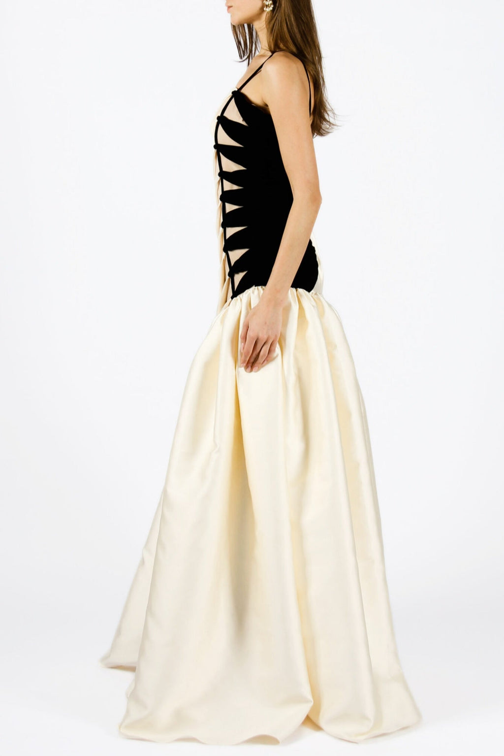 Flowering Girl Women One Shoulder Satin Ruched Maxi Dress