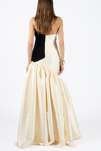 Flowering Girl Women One Shoulder Satin Ruched Maxi Dress