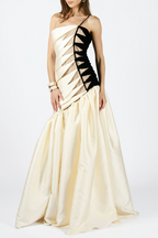 Flowering Girl Women One Shoulder Satin Ruched Maxi Dress