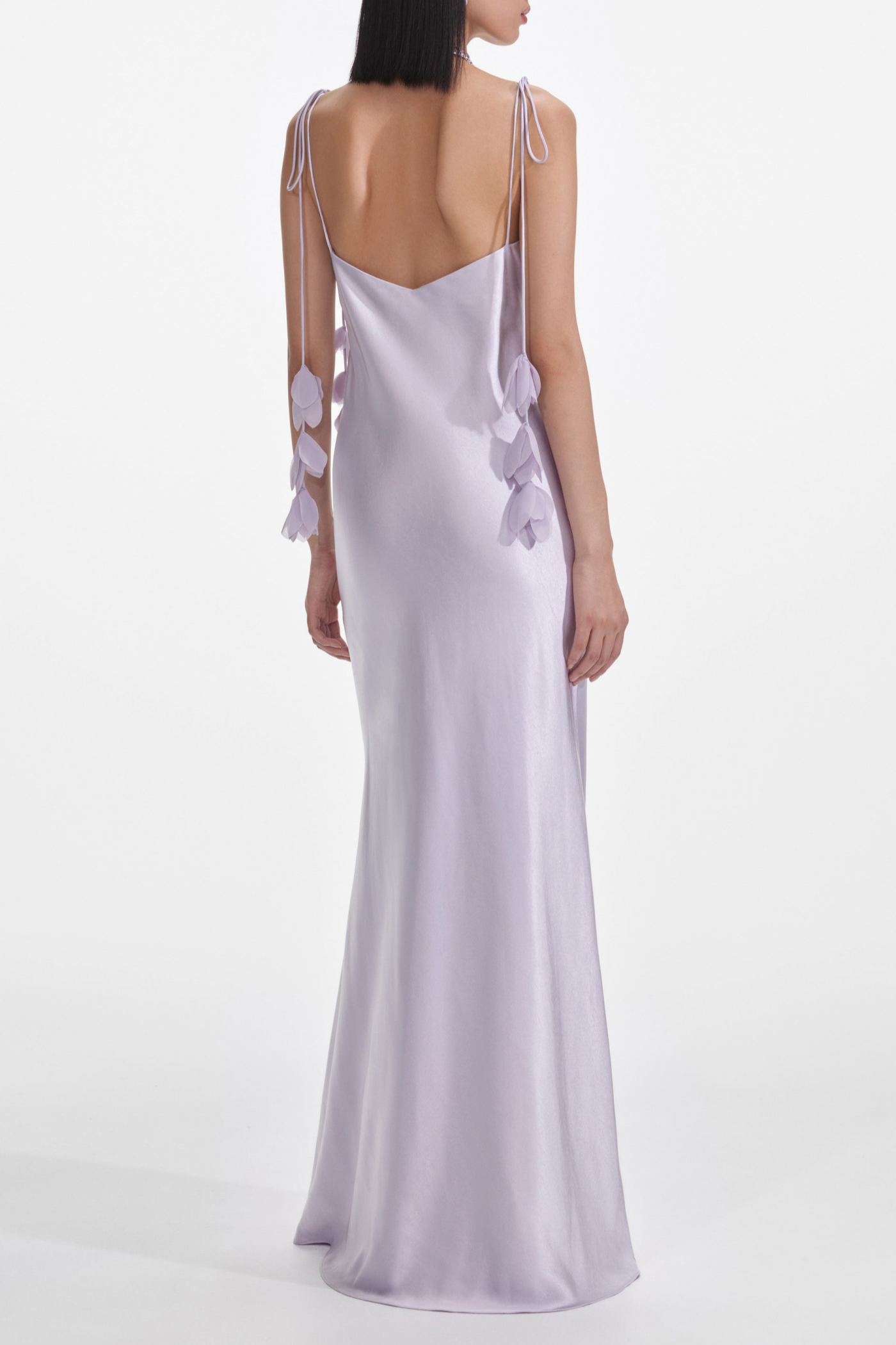 Flowering Girl Women Bahari Floral Ribbon Satin Maxi Dress