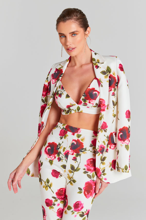 Flowering Girl Women Bailey Floral Blazer Three Piece Set