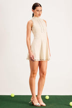 elaine Cutout Sleeveless Mini Dress In Apricot