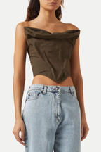 Balius Draped Satin Corset