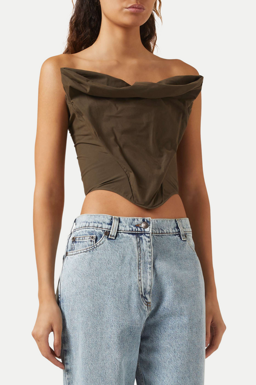 Balius Draped Satin Corset