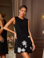 Flowering Girl Women Balius Sleeveless Flower Mini Dress