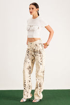 Flowering Girl Women Balwinder Bleached Leopard Pants