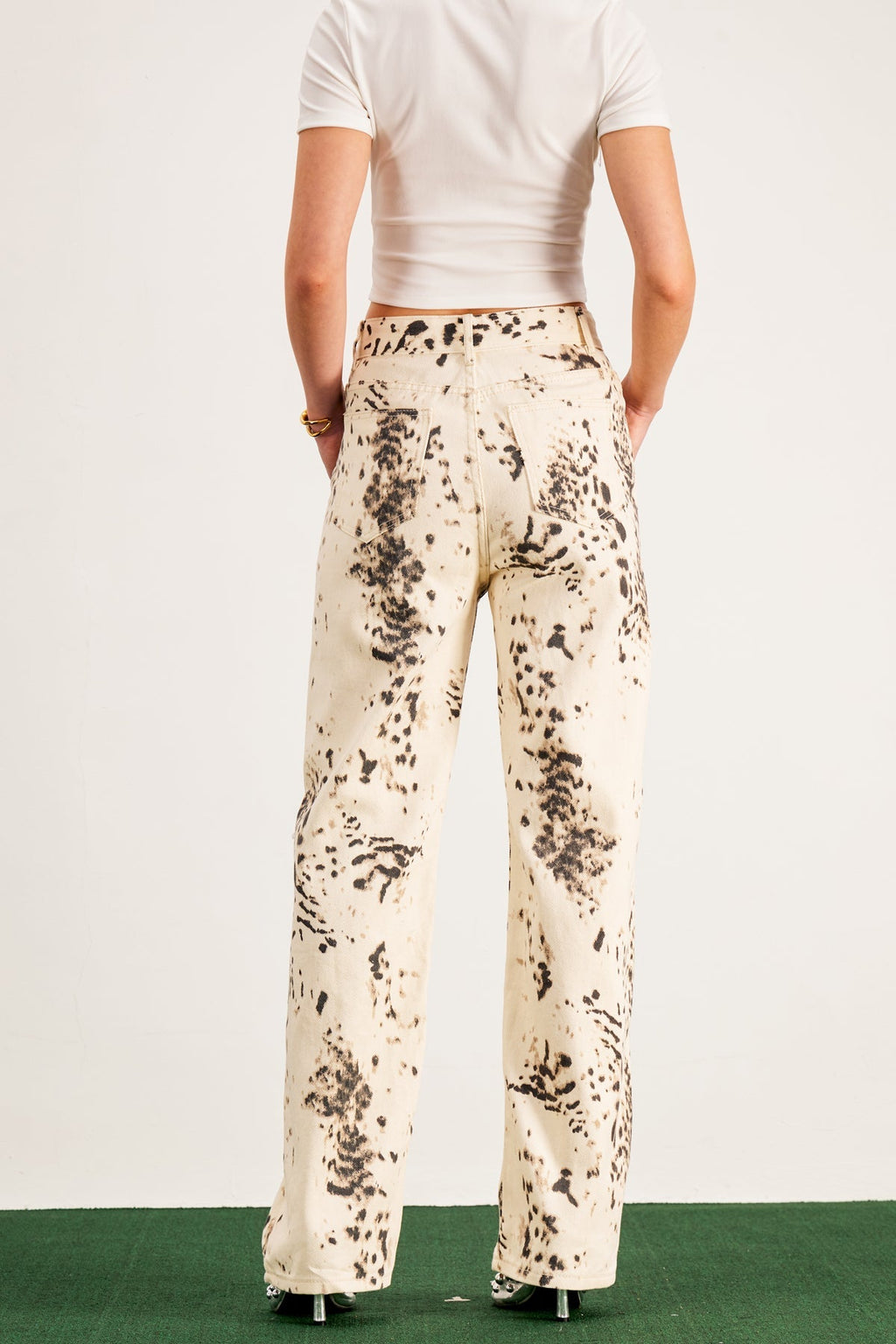 Flowering Girl Women Balwinder Bleached Leopard Pants