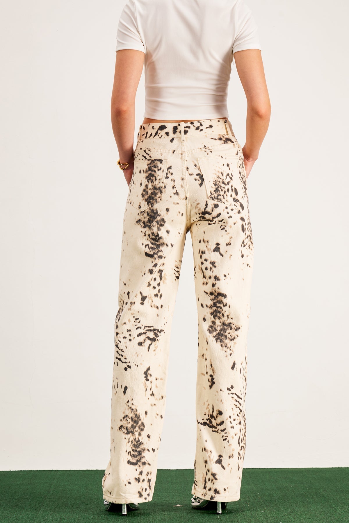 Flowering Girl Women Balwinder Bleached Leopard Pants