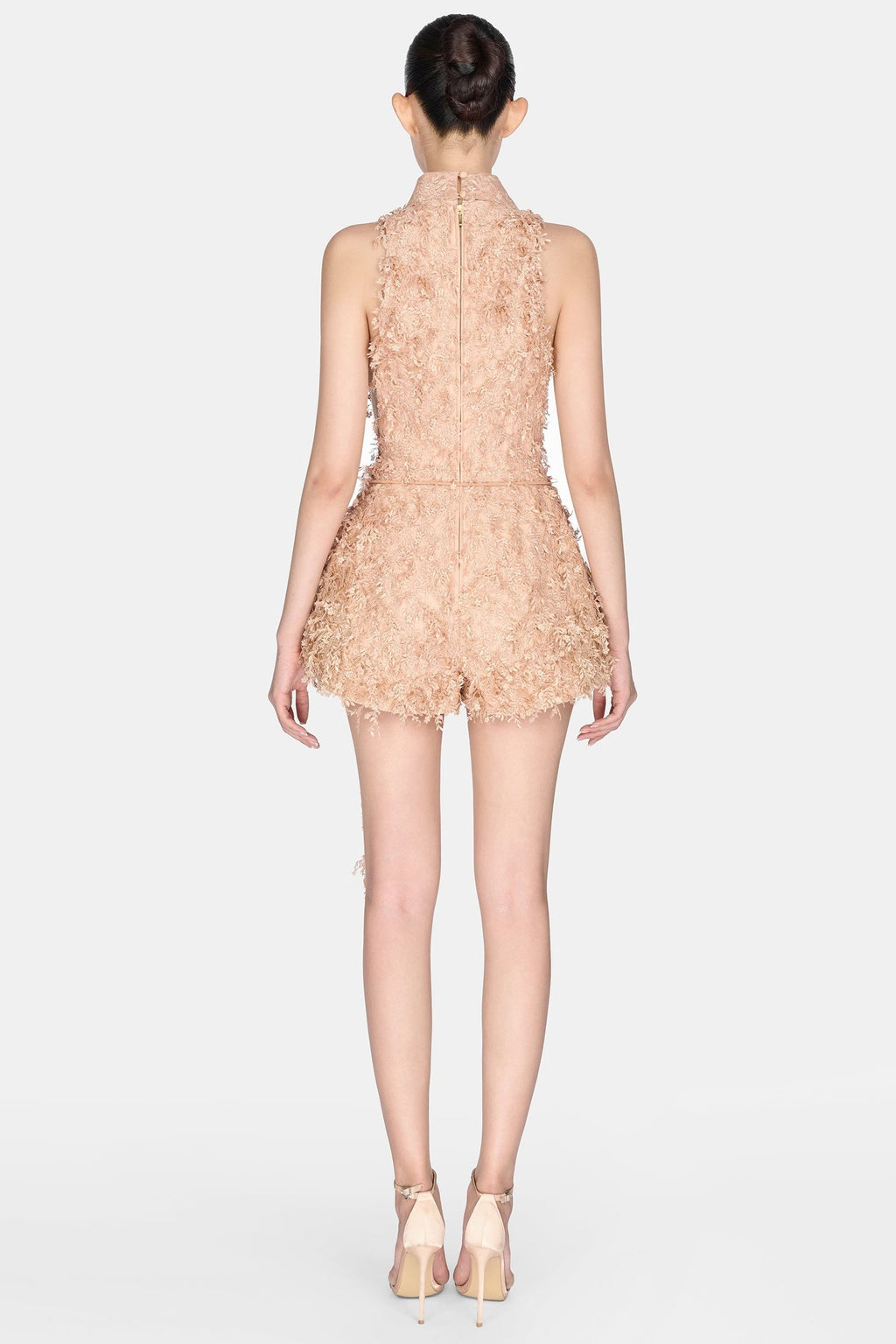 Flowering Girl Women Barron Lace Jacquard Fringe Jumpsuit
