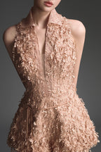 Flowering Girl Women Barron Lace Jacquard Fringe Jumpsuit