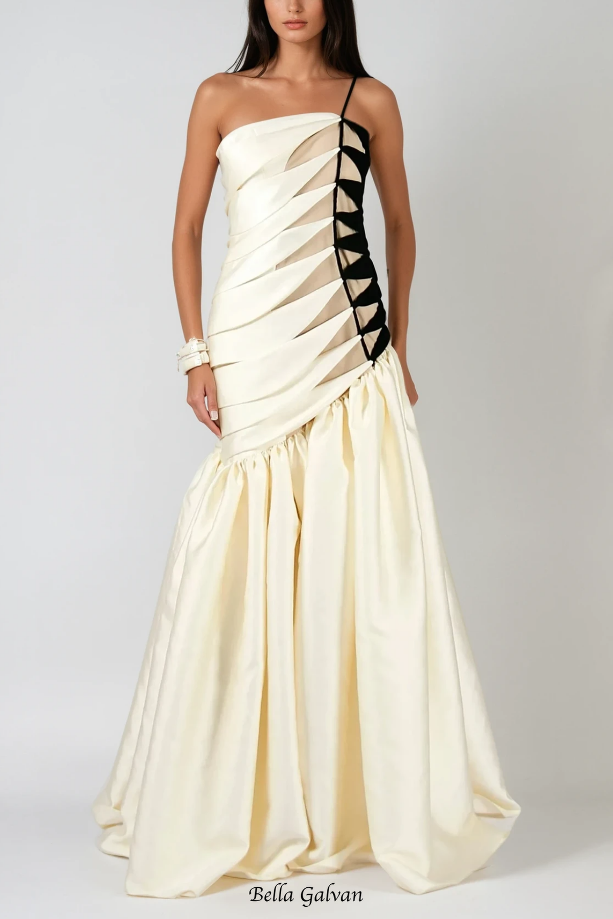 Flowering Girl Women sara Satin Braided Rope Maxi Dress