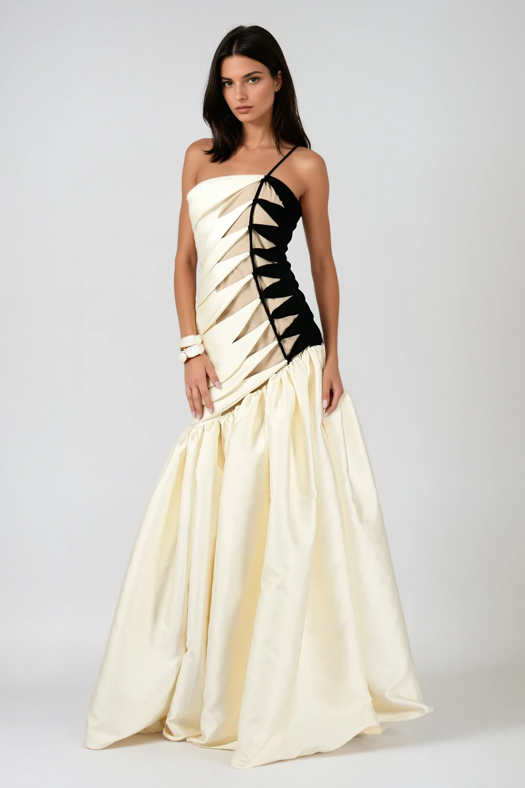 Flowering Girl Women sara Satin Braided Rope Maxi Dress