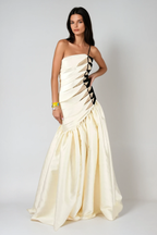 Flowering Girl Women sara Satin Braided Rope Maxi Dress