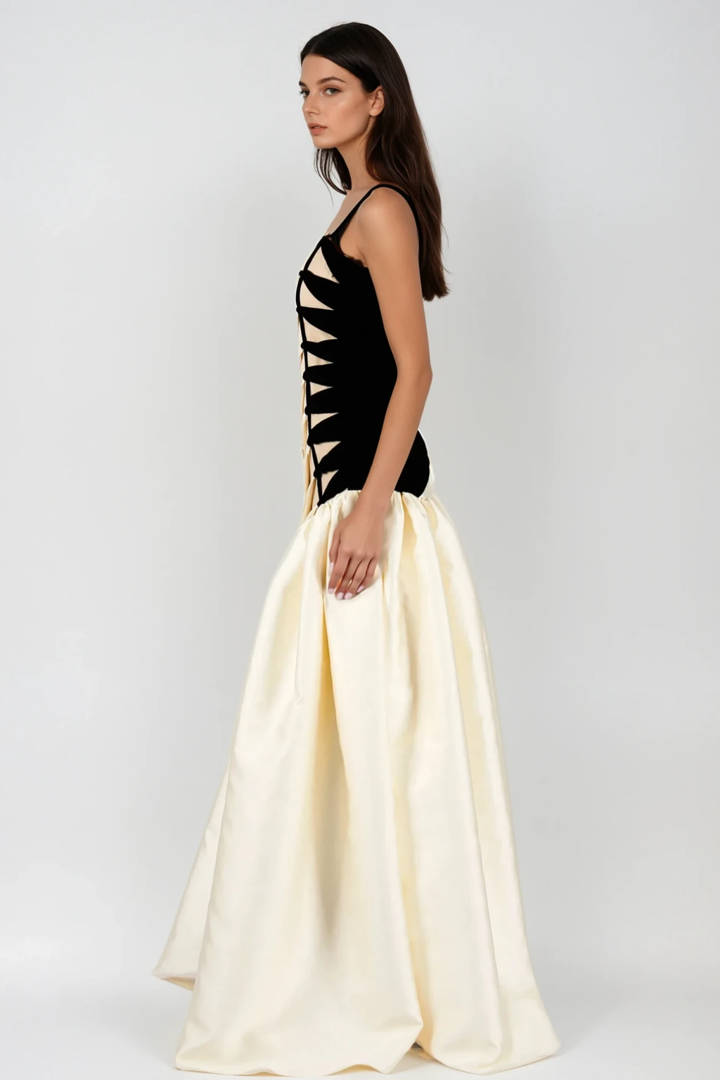 Flowering Girl Women sara Satin Braided Rope Maxi Dress
